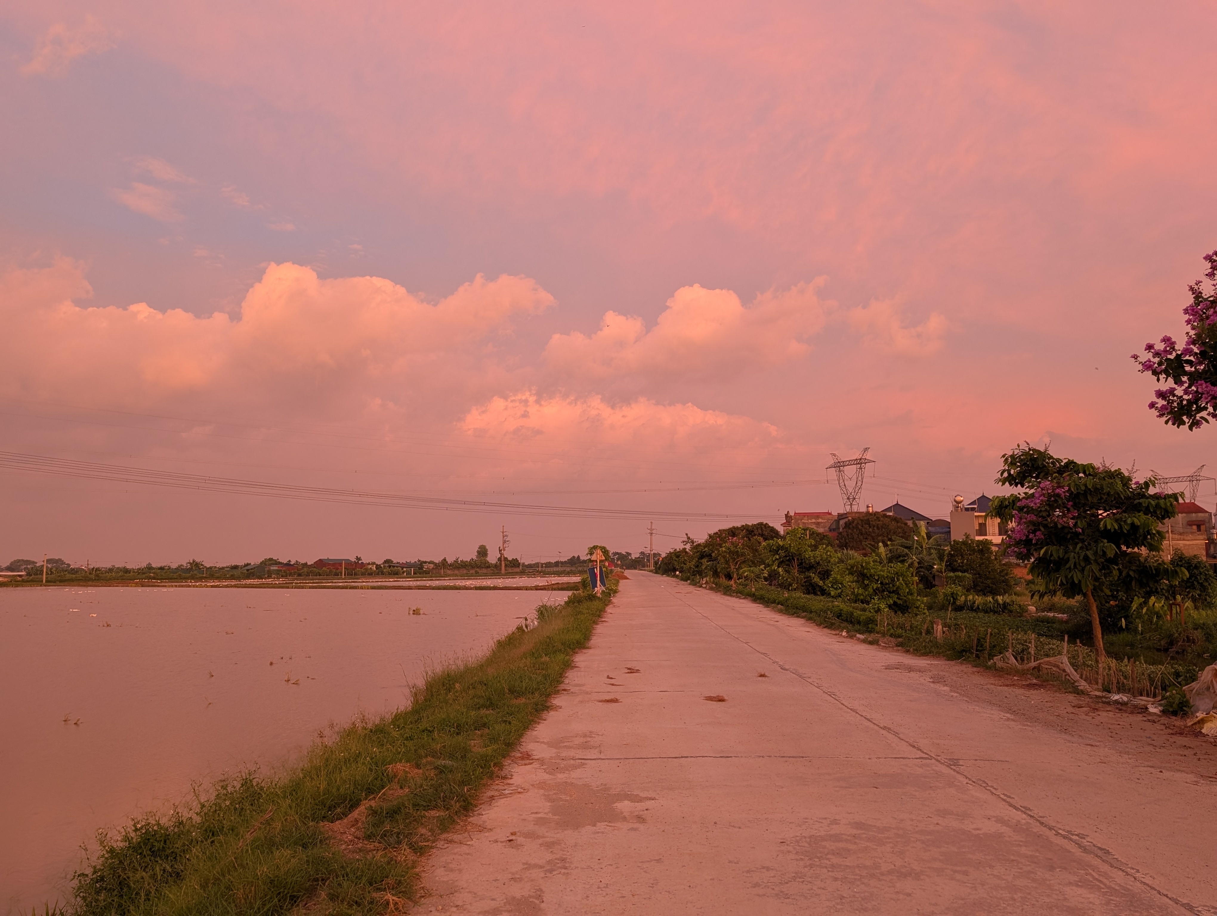A long shot of an urban landscape