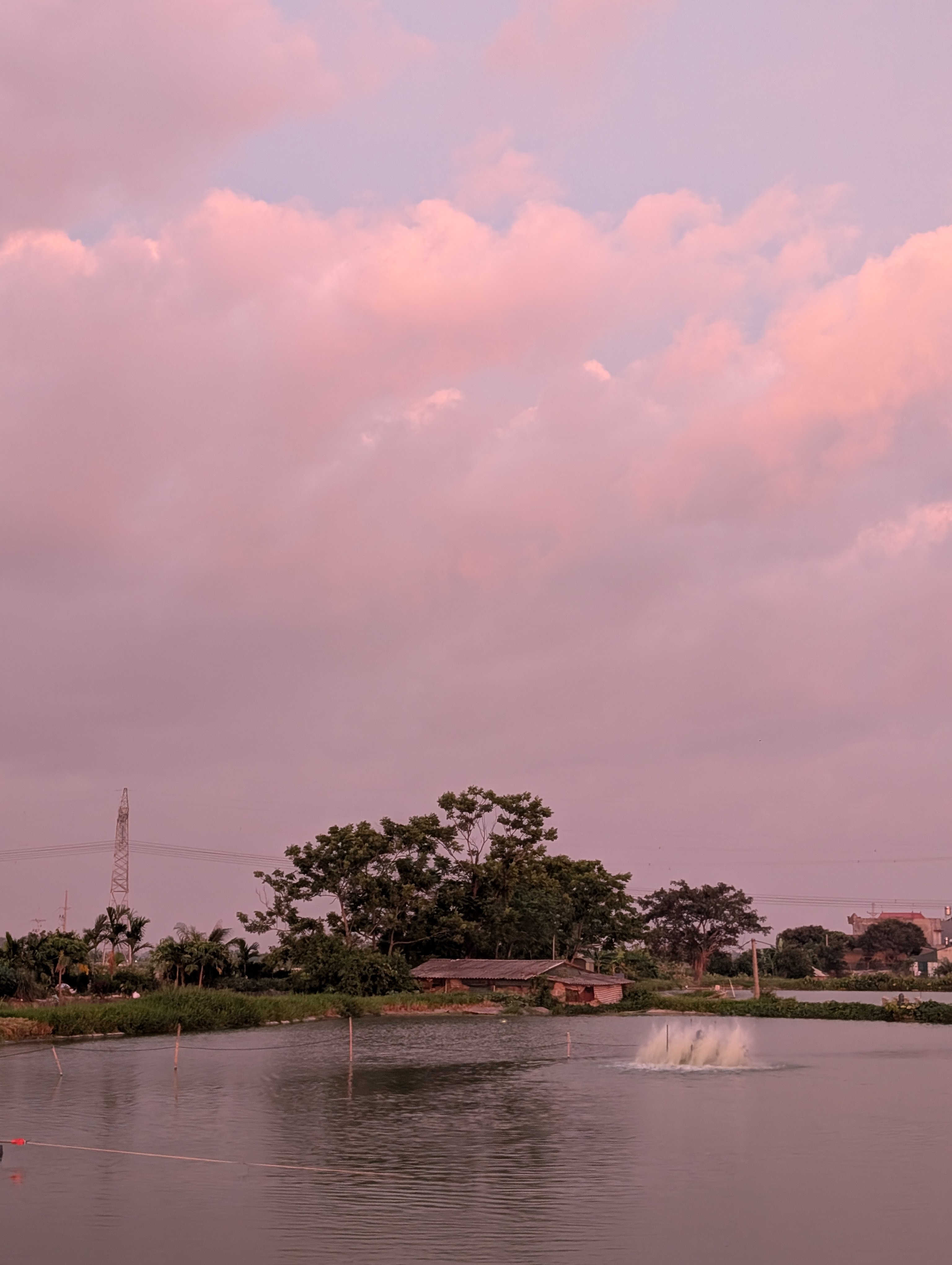 A wide shot of a community space
